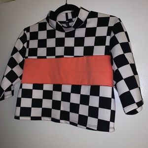 Checkered crop top